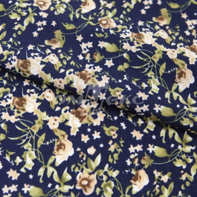 Плательная ткань "Фламенко" 1.1, 80 гр/м2, шир.150 см, принт растительный - купить в Петрозаводске. Цена 241.49 руб.