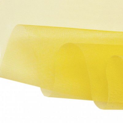 Фатин жесткий 16-68, 22 гр/м2, шир.180см, цвет жёлтый - купить в Петрозаводске. Цена 89.29 руб.