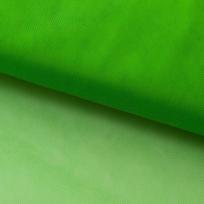 Фатин матовый 16-146, 12 гр/м2, шир.300см, цвет зелёный - купить в Петрозаводске. Цена 112.70 руб.