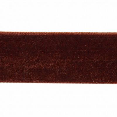 Лента бархатная нейлон, шир.25 мм, (упак. 45,7м), цв.120-шоколад - купить в Петрозаводске. Цена: 981.09 руб.