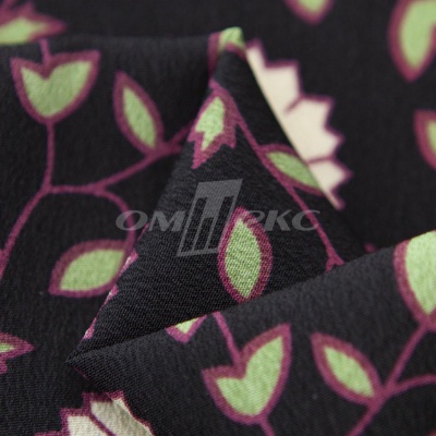 Плательная ткань "Фламенко" 10.1, 80 гр/м2, шир.150 см, принт растительный - купить в Петрозаводске. Цена 241.49 руб.