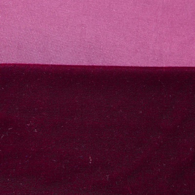Бархат стрейч №2, 240 гр/м2, шир.160 см, (2,6 м/кг), цвет бордо - купить в Петрозаводске. Цена 740.88 руб.