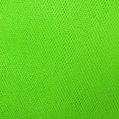 Фатин матовый 16-142, 12 гр/м2, шир.300см, цвет неон.зелёный - купить в Петрозаводске. Цена 100.92 руб.