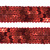 Тесьма с пайетками 3, шир. 20 мм/уп. 25+/-1 м, цвет красный - купить в Петрозаводске. Цена: 778.19 руб.