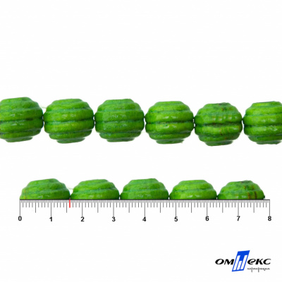 0309-Бусины деревянные "ОмТекс", 16 мм, упак.50+/-3шт, цв.019-зеленый - купить в Петрозаводске. Цена: 62.22 руб.