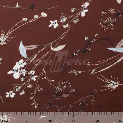 Плательная ткань "Фламенко" 2.2, 80 гр/м2, шир.150 см, принт растительный - купить в Петрозаводске. Цена 239.03 руб.