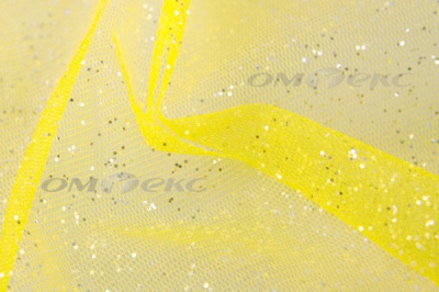 Сетка Глиттер, 40 гр/м2, шир.160см, цвет жёлтый - купить в Петрозаводске. Цена 163.01 руб.
