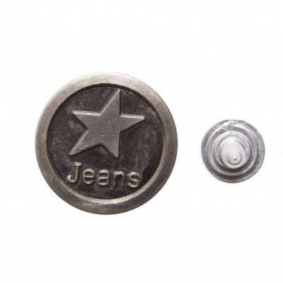 Пуговица джинсовая металлическая, 15 мм, в ассортименте - купить в Петрозаводске. Цена: 1.62 руб.