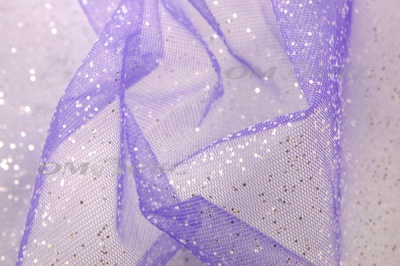 Сетка Глиттер, 40 гр/м2, шир.160см, цвет фиолетовый - купить в Петрозаводске. Цена 209.37 руб.