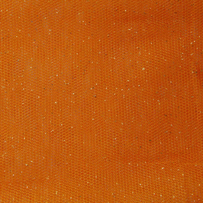 Сетка Глиттер, 24 г/м2, шир.145 см., оранжевый - купить в Петрозаводске. Цена 117.24 руб.