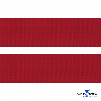 Красный- цв.171 -Текстильная лента-стропа 550 гр/м2 ,100% пэ шир.20 мм (боб.50+/-1 м) - купить в Петрозаводске. Цена: 318.85 руб.
