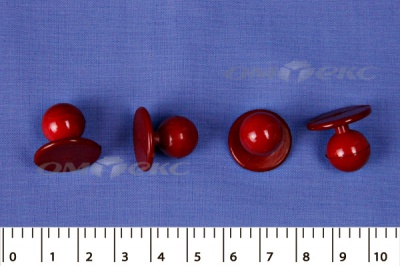 Пуговица поварская "Пукля", 10 мм, цвет красный - купить в Петрозаводске. Цена: 2.28 руб.