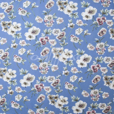 Плательная ткань "Фламенко" 12.1, 80 гр/м2, шир.150 см, принт растительный - купить в Петрозаводске. Цена 243.96 руб.