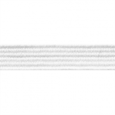 Резиновые нити с текстильным покрытием, шир. 6 мм (182 м/уп), цв.-белый - купить в Петрозаводске. Цена: 705.59 руб.