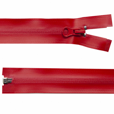 Молния водонепроницаемая PVC Т-7, 60 см, разъемная, цвет (820) красный - купить в Петрозаводске. Цена: 49.39 руб.