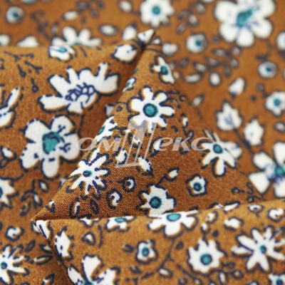 Плательная ткань "Фламенко" 11.1, 80 гр/м2, шир.150 см, принт растительный - купить в Петрозаводске. Цена 239.03 руб.