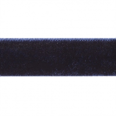 Лента бархатная нейлон, шир.12 мм, (упак. 45,7м), цв.180-т.синий - купить в Петрозаводске. Цена: 411.60 руб.