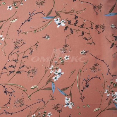 Плательная ткань "Фламенко" 2.1, 80 гр/м2, шир.150 см, принт растительный - купить в Петрозаводске. Цена 311.05 руб.