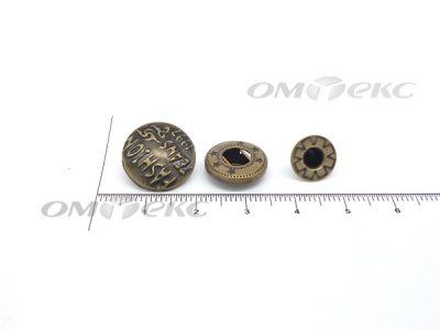 Кнопки металл 15 мм альфа антик с рис.№3  - купить в Петрозаводске. Цена: 2.90 руб.
