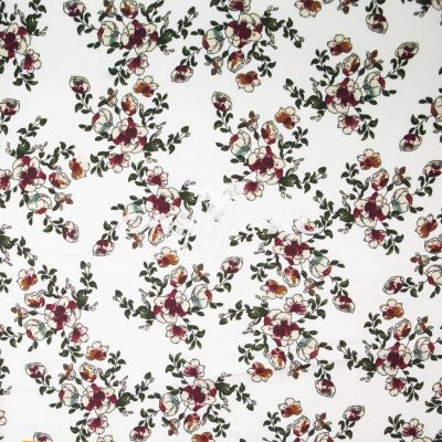 Плательная ткань "Фламенко" 23.1, 80 гр/м2, шир.150 см, принт растительный - купить в Петрозаводске. Цена 264.56 руб.