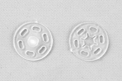 Кнопки пришивные пластиковые 15 мм, блистер 24шт, цв.-прозрачные - купить в Петрозаводске. Цена: 68.79 руб.