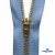 Молнии джинсовые металл т-5, 18 см латунь (YG), цв.-деним (231) - купить в Петрозаводске. Цена: 22.80 руб.