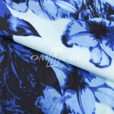 Плательная ткань "Фламенко" 19.1, 80 гр/м2, шир.150 см, принт растительный - купить в Петрозаводске. Цена 241.49 руб.