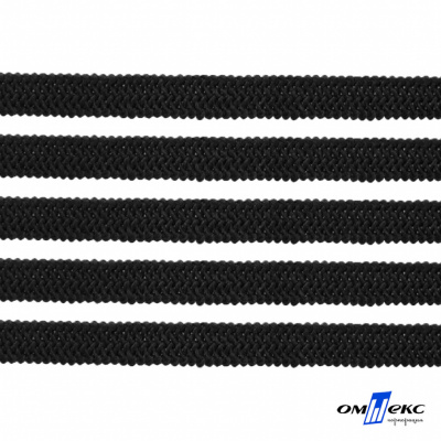 Лента эластичная вязанная (резинка) 4 мм (200+/-1 м) 400 гр/м2 черная бобина "ОМТЕКС" - купить в Петрозаводске. Цена: 1.78 руб.