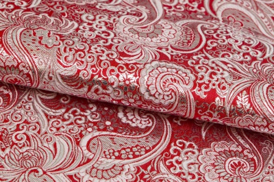 Ткань костюмная жаккард, 135 гр/м2, шир.150см, цвет красный№3 - купить в Петрозаводске. Цена 441.94 руб.