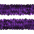 Тесьма с пайетками 12, шир. 30 мм/уп. 25+/-1 м, цвет фиолет - купить в Петрозаводске. Цена: 1 098.48 руб.