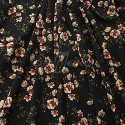 Плательная ткань "Фламенко" 3.1, 80 гр/м2, шир.150 см, принт растительный - купить в Петрозаводске. Цена 239.03 руб.
