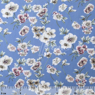 Плательная ткань "Фламенко" 12.1, 80 гр/м2, шир.150 см, принт растительный - купить в Петрозаводске. Цена 243.96 руб.