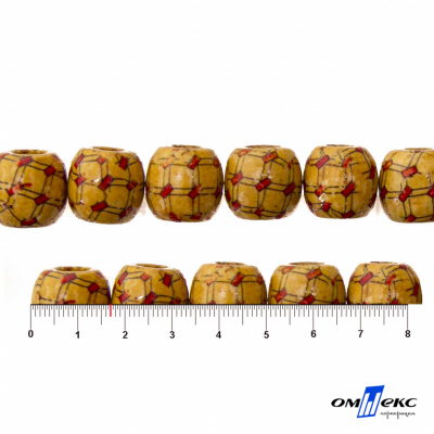 0189-Бусины деревянные "ОмТекс", 17 мм, упак.50+/-3шт - купить в Петрозаводске. Цена: 83.66 руб.