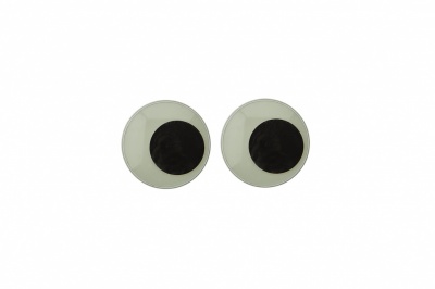 Глазки для игрушек, круглые, с бегающими зрачками, 8 мм/упак.100+/-2 шт, цв. -черно-белые - купить в Петрозаводске. Цена: 28.86 руб.