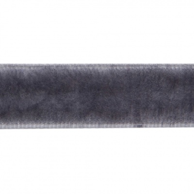 Лента бархатная нейлон, шир.12 мм, (упак. 45,7м), цв.189-т.серый - купить в Петрозаводске. Цена: 457.61 руб.