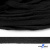Шнур плетеный d-8 мм плоский, 70% хлопок 30% полиэстер, уп.85+/-1 м, цв.- чёрный - купить в Петрозаводске. Цена: 735 руб.