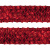 Тесьма с пайетками 3, шир. 35 мм/уп. 25+/-1 м, цвет красный - купить в Петрозаводске. Цена: 1 308.30 руб.